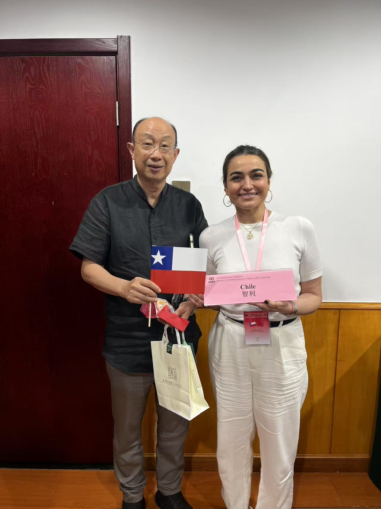 Con Prof. AIBO/MOFCOM · Chile 智利